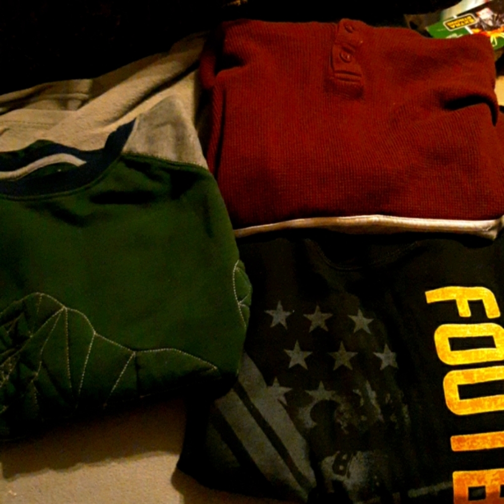 3 sweatshirts